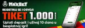 Maxbet Besplatan Tiket 1000 dinara