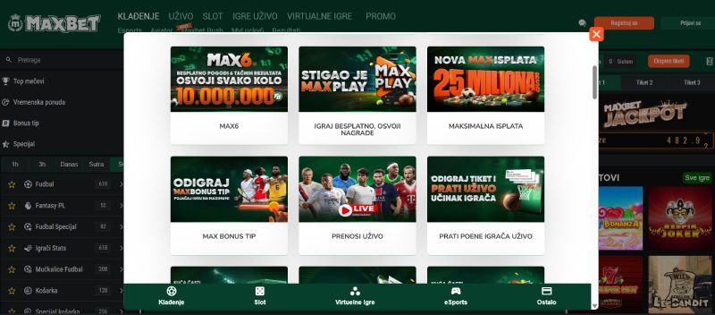 Maxbet bonus promocije