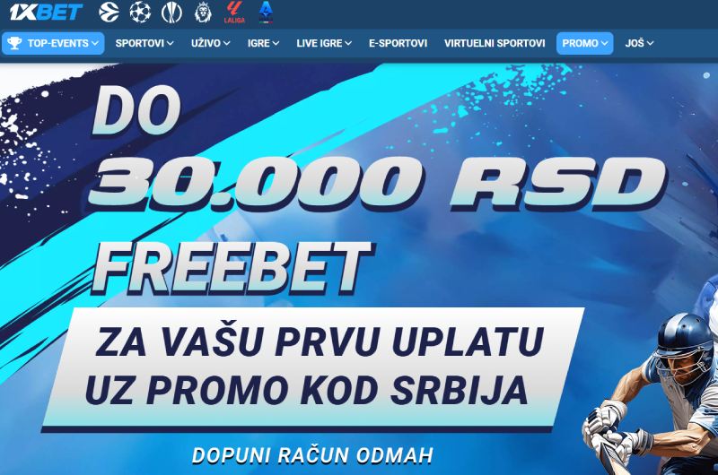 1xbet freebet Srbija